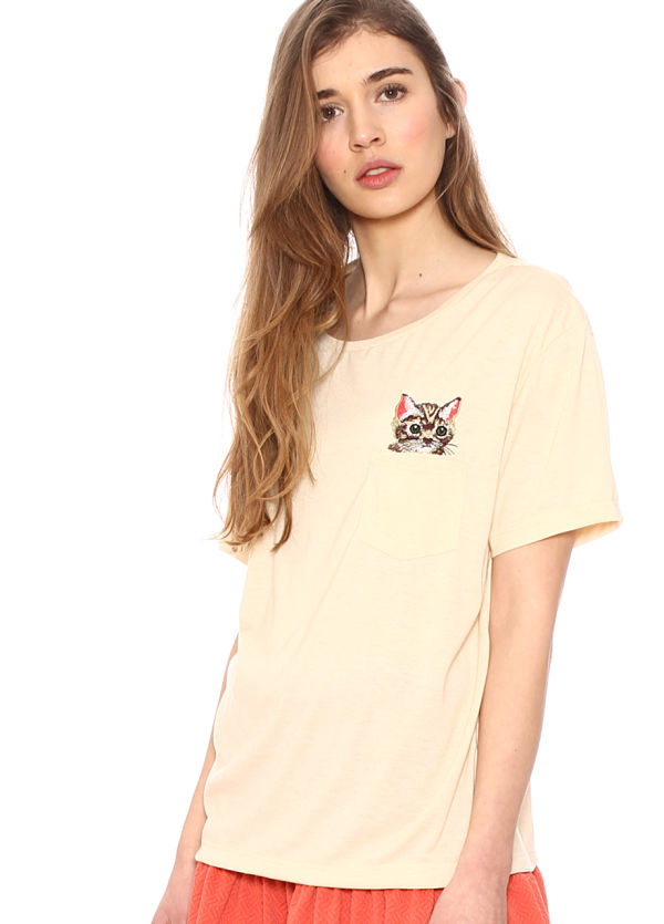 T-Shirt Pocket Cat de Pepa Loves